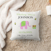 Coussin Annonce de naissance de bébé éléphant (Couverture)