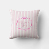 Coussin Annonce de naissance de bébé fille (Verso)
