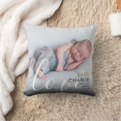Coussin Annonce de Statistiques de Naissance de Bébé Photo (Couverture)