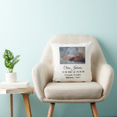 Coussin Annonces de naissance ajouter la date photo heure (Chaise)