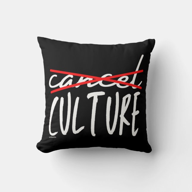 Coussin ANNULER ANNULER CULTURE drôle sarcastique (Recto)