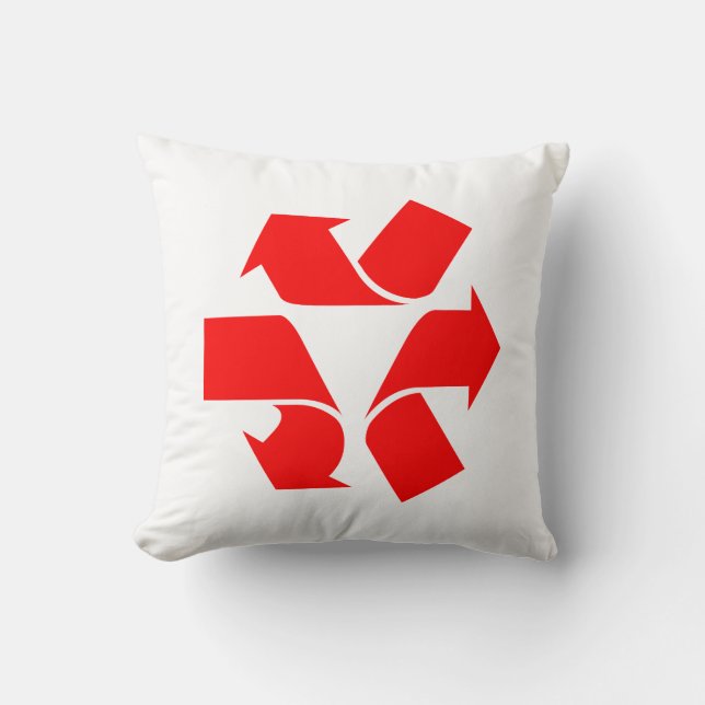 Coussin Annuler le recyclage du symbole (Recto)