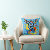 Coussin Antélope colorée à l'aquarelle amusante (Chaise)