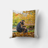 Coussin Antics d'automne : singes en jeu (Verso)
