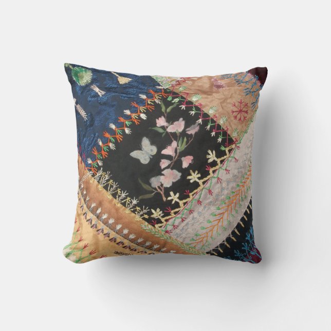 Coussin Antique, époque victorienne, Carré de courtepointe (Recto)