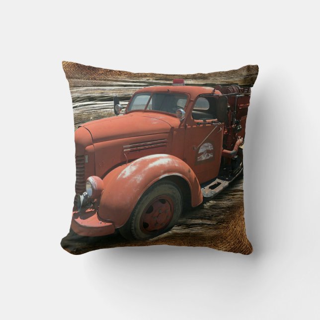 Coussin Antique Fire Truck Vintage Fire (Recto)