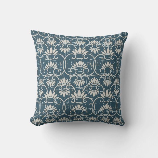 Coussin Antique florale de la Chine rétro (Recto)