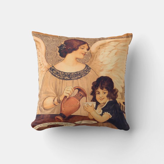 Coussin Antique française au chocolat (Recto)