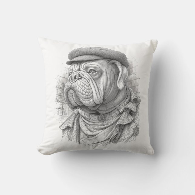 Coussin Antique Marble Bulldog Minister Guest Towel (Recto)
