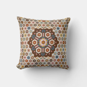 Coussin Antique Motif de courtepointe en peigne de miel -