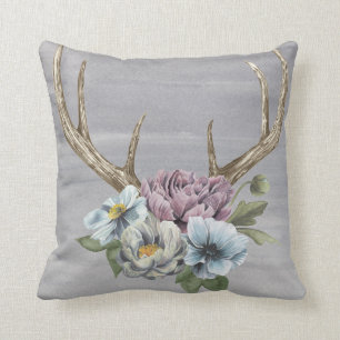Coussin Antlers floraux de cerfs