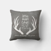 Coussin Antlers rustiques petite chambre d'homme statistiq (Verso)
