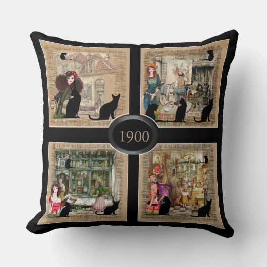 Coussin Anton Pieck Art Vintage pour personnaliser (Recto)