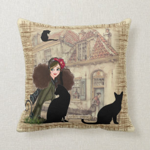 Coussin Anton Pieck - Maisons néerlandaises