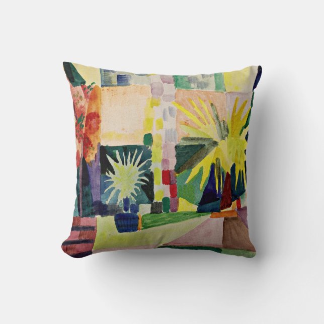 Coussin Août Macke : Jardin sur le lac Thun (Recto)