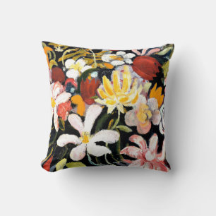 Coussin Août Macke peinture, Tapis de fleurs