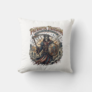 Coussin Apocalyptique Patriotique Liberté Faucheuse Zombie