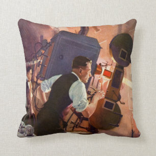 Coussin Appareil-photo vintage de film de projectionniste