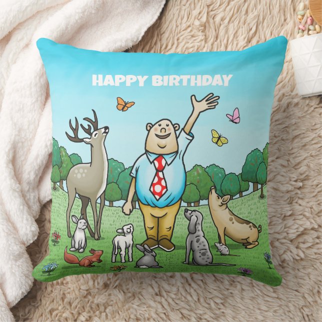 Coussin Appel à tous les animaux de fête Anniversaire (Couverture)
