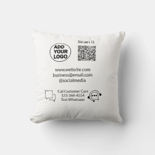Coussin Appeler le texte du service client whatsapp Q R co
