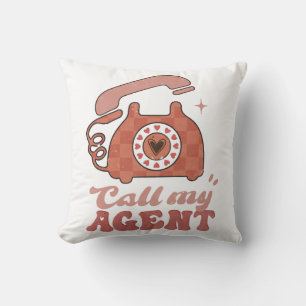 Coussin Appelez mon agent Funny Valentine's Day