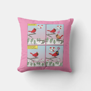 Coussin Appels de accouplement d'oiseaux modernes comique