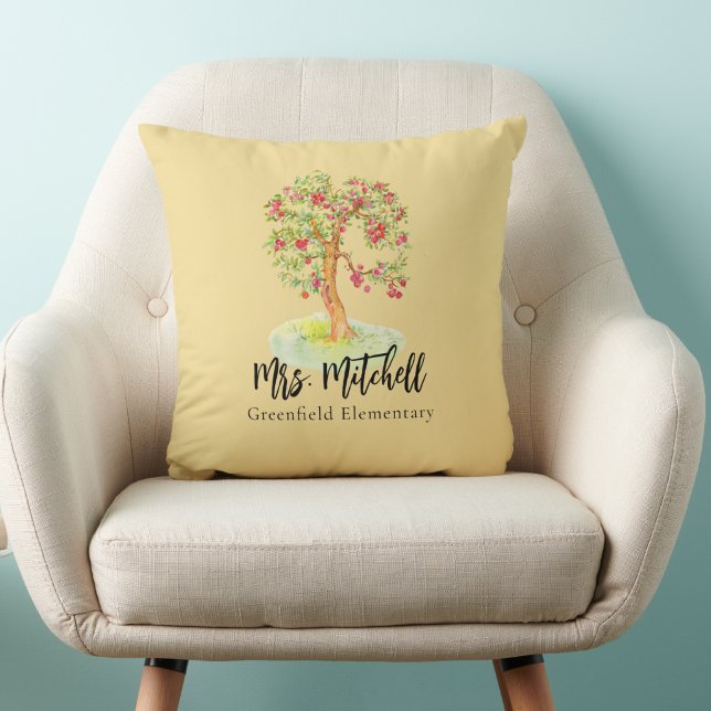 Coussin Appréciation des enseignants mignons Moderne Chic (Créateur téléchargé)