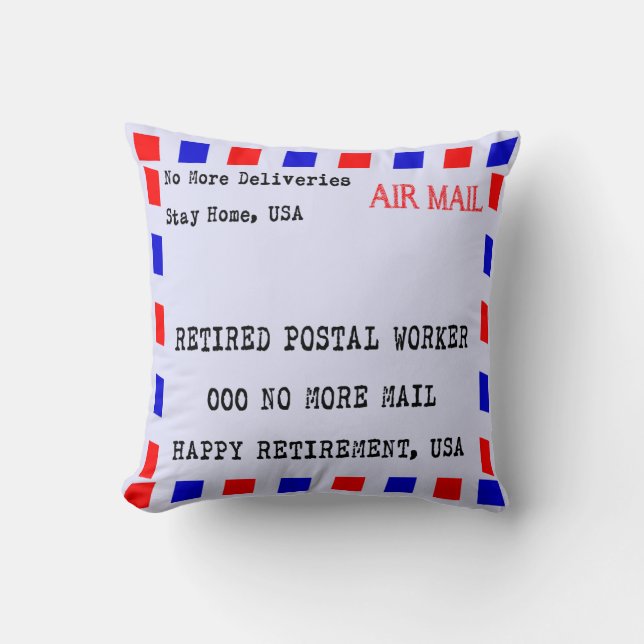 Coussin Appréciation des travailleurs postaux retraités (Recto)