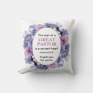 Coussin Appréciation du pasteur floral