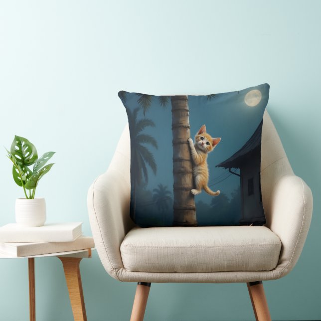Coussin Apprendre à grimper – Moment mignon de chat (Chaise)