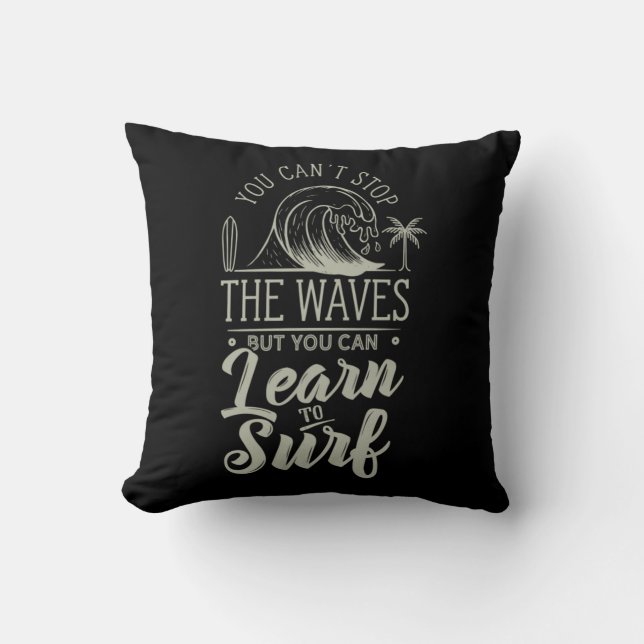Coussin Apprendre Au Surf (Recto)