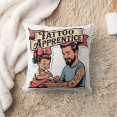 Coussin Apprentice de tatouage - Joli dessin papa & fille (Couverture)