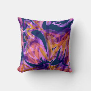 Coussin Apprentissage abstrait Memphis école moderne motif