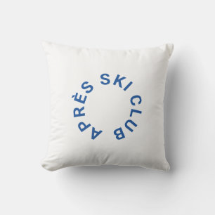 Coussin Après le club de ski d'hiver Cool Blue Ski Crest
