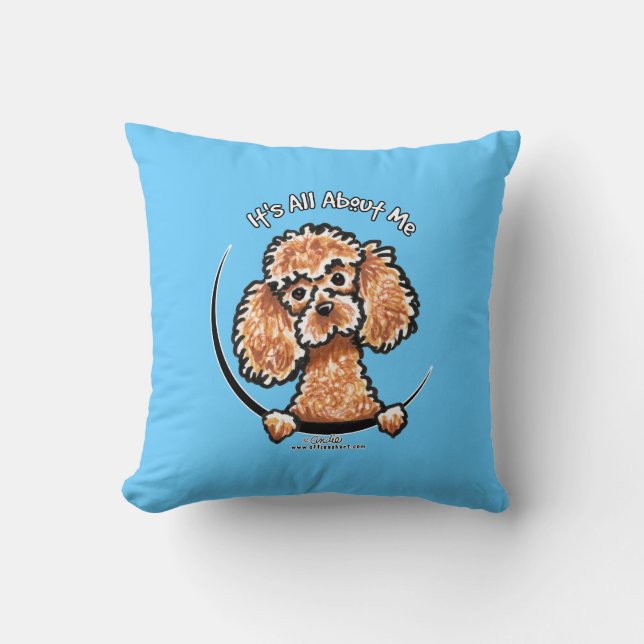 Coussin Apricot Jouet Miniature Poodle IAAM (Recto)