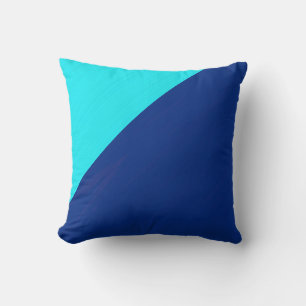 Coussin Aqua clair (cyan) et arrière - plan bleu foncé