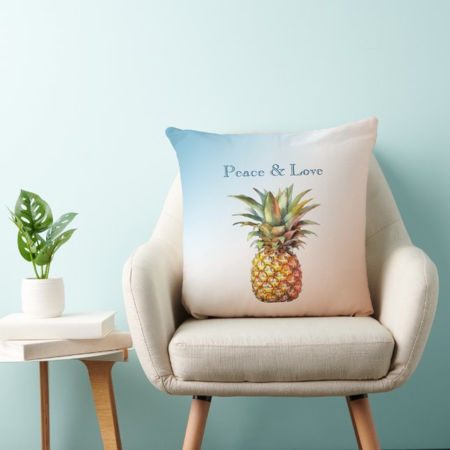 Coussin Aqua Cream Joyeux ananas tropical (Chaise)