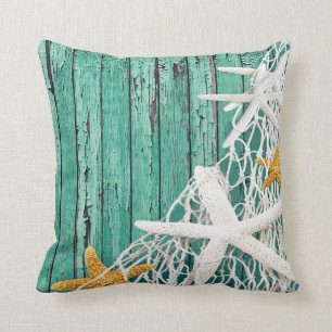 Coussin Aqua en bois de plage de fabrication d'étoiles
