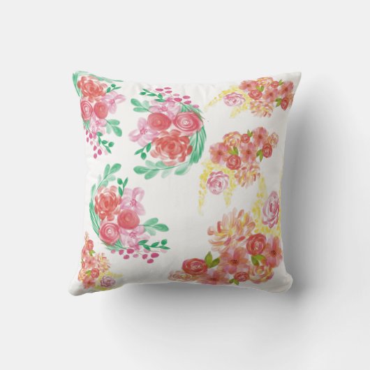 Coussin Aqua fleur (Verso)