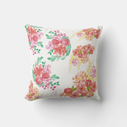 Coussin Aqua fleur (Recto)