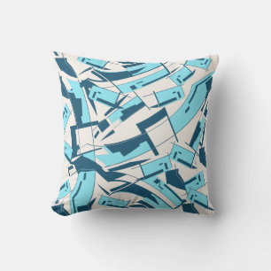 Coussin Aqua Turquoise Diagonal Diagonal Conception de piè