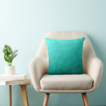 Coussin Aqua Turquoise Gradient Motif géométrique<br><div class="desc">Cool clair foncé dégradé géométrique maille à motif coussin à la décoration d'accueil pour les chambres modernes. Elégant et cool treillis géométrique maillage avec bleu océan vert turquoise aqua dégradé pour lui ou elle.</div>