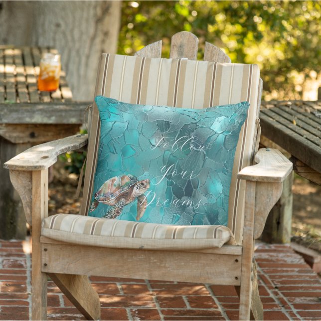Coussin Aqua Turquoise Turquoise Glam (Chaise)