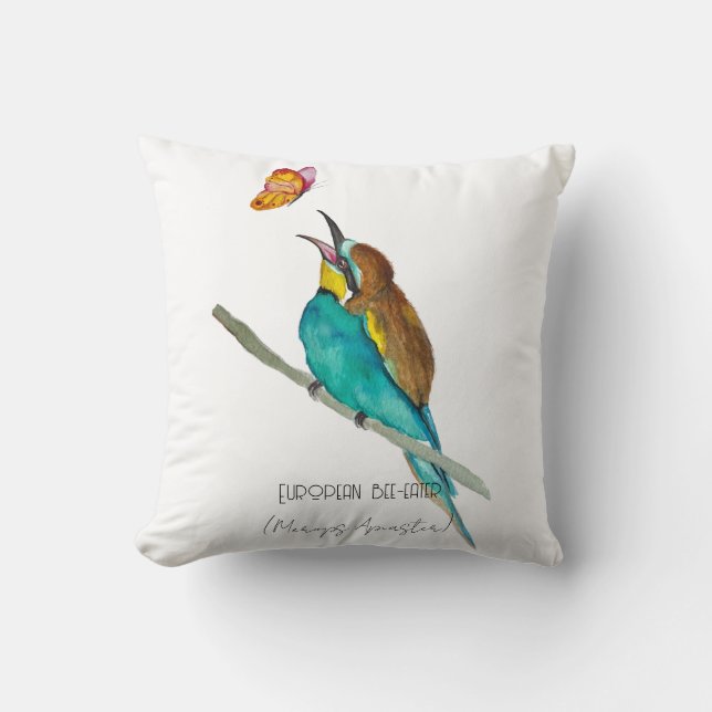 Coussin Aquarelle (Abeille européenne) (Recto)