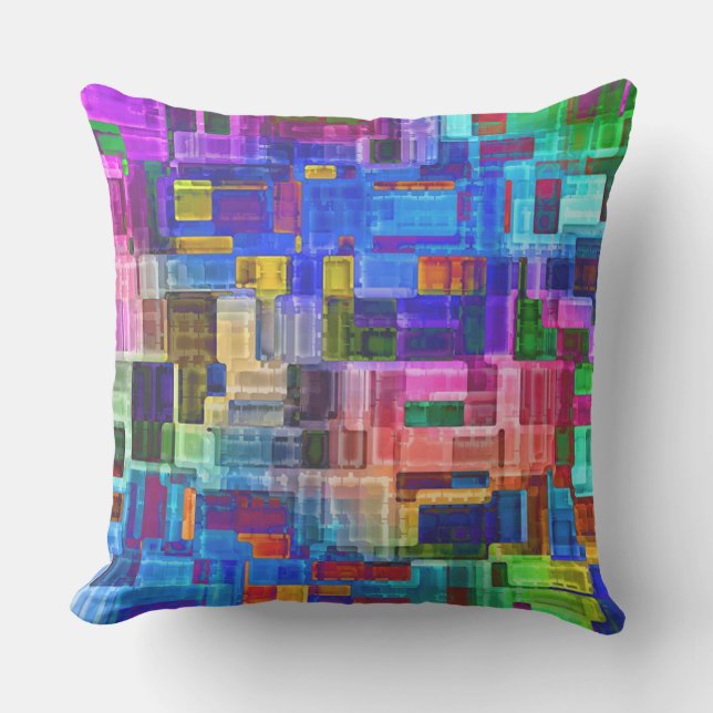Coussin Aquarelle Abstraite (Recto)