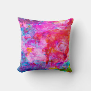Coussin Aquarelle Abstraite couleur arrière-plan, arrière 