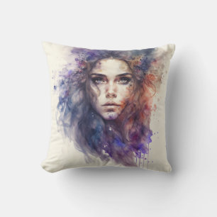 Coussin Aquarelle Abstraite pour femme