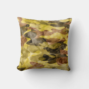 Coussin Aquarelle Abstraite : Teinture de camouflage