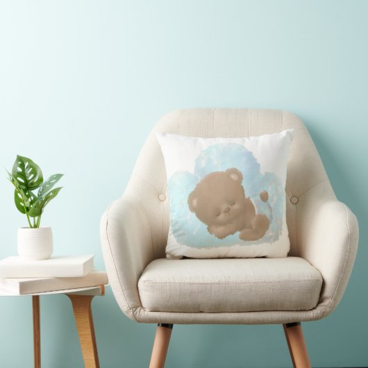 Coussin Aquarelle Adorable Bear Graphique (Chaise)