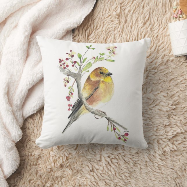 Coussin Aquarelle américaine Goldfinch Bird (Couverture)